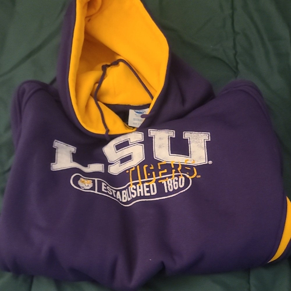 LSU Hoodie Purple and Gold Apparel Extra LSU Pillow Case